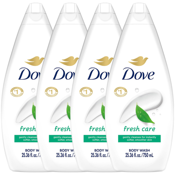 Dove Fresh Care Body Wash 4 Pack
