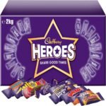 Cadbury Heroes Chocolate Bulk Share Box 2kg – Assorted Mini Milk Chocolate Bars - Image 2