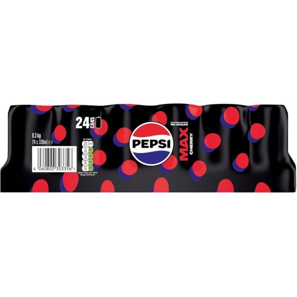 Pepsi Max Cherry Sugar Free Cola 330ml 24 Pack
